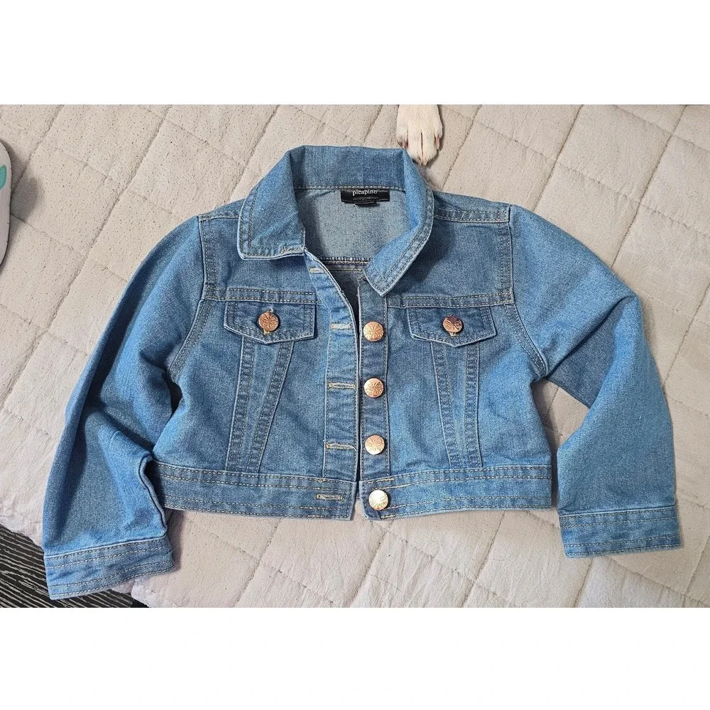 Picapino Toddler Denim Jacket Blue Medium Wash Button Up Outerwear Size 24M
